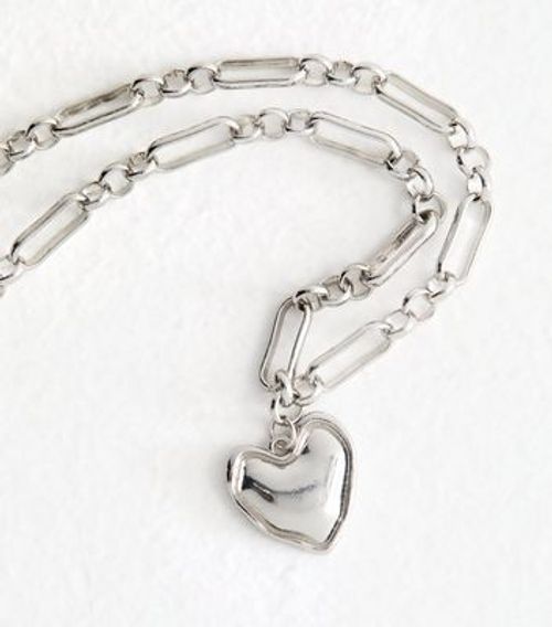 Silver-Tone Heart Pendant...