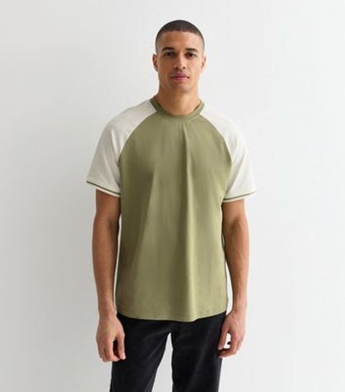 Men's Green Cotton Raglan...