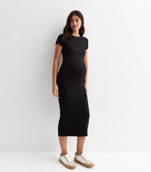 Maternity Black Ribbed...