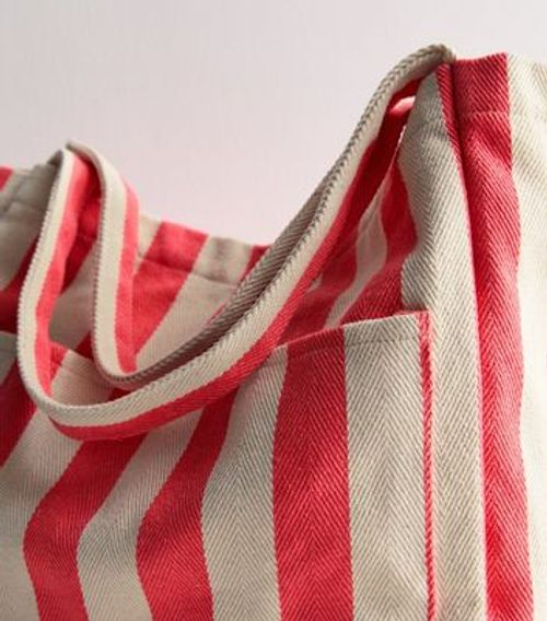 Pink Stripe Slouch Tote Bag...