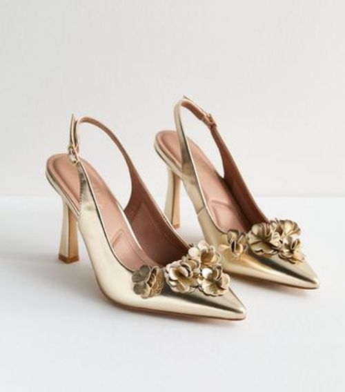 Gold Metallic Slingback...