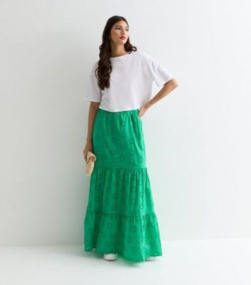 Gini London Green Tiered Lace...