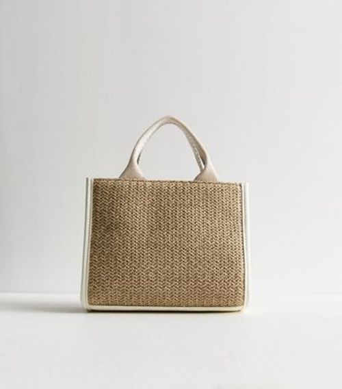 Stone Woven Panel Mini Tote...