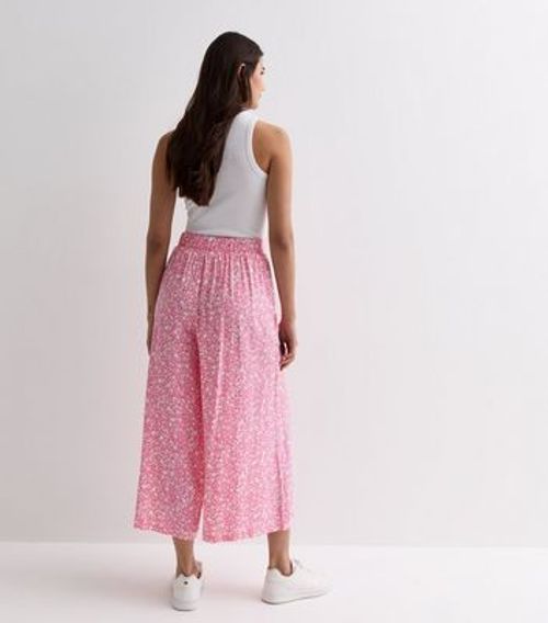 Pink Ditsy Floral Wide Leg...