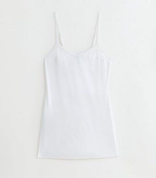 White Strappy Slip Dress New...