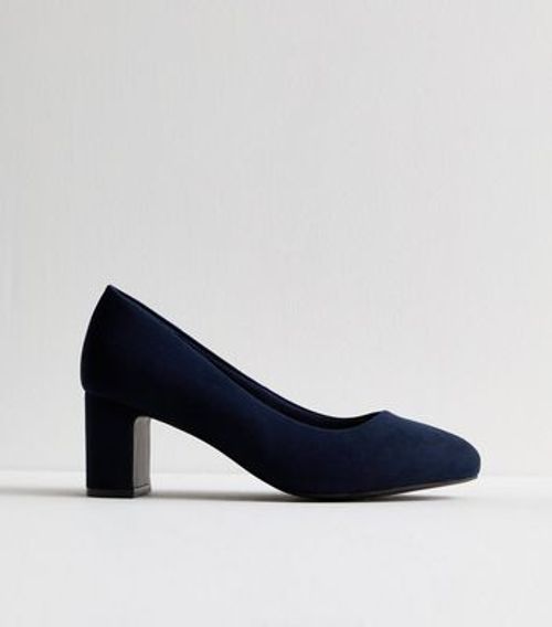 Extra Wide Fit Navy Suedette...