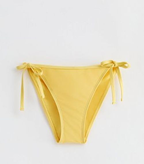 Yellow Tie Bikini Bottoms New...