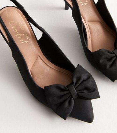 Black Bow Slingback Stiletto...