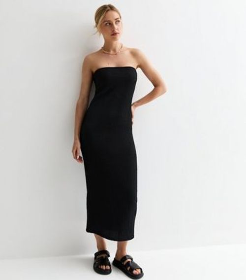 JDY Black Tube Midi Dress New...