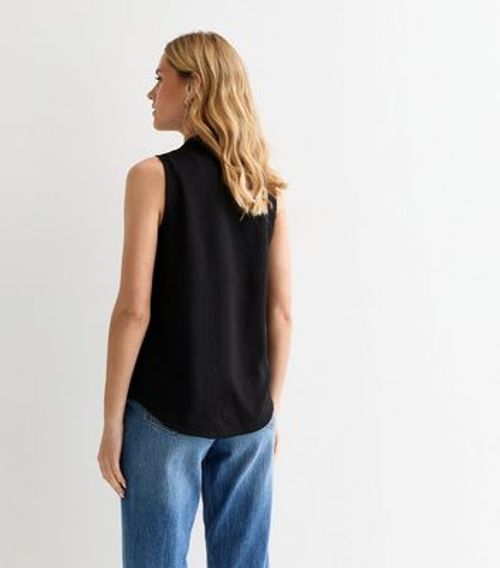 Black Sleeveless Top New Look