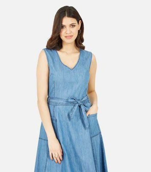 Yumi Pale Blue Denim-Look V...