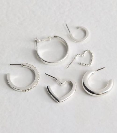 6 Pack Silver Mixed Hoop...