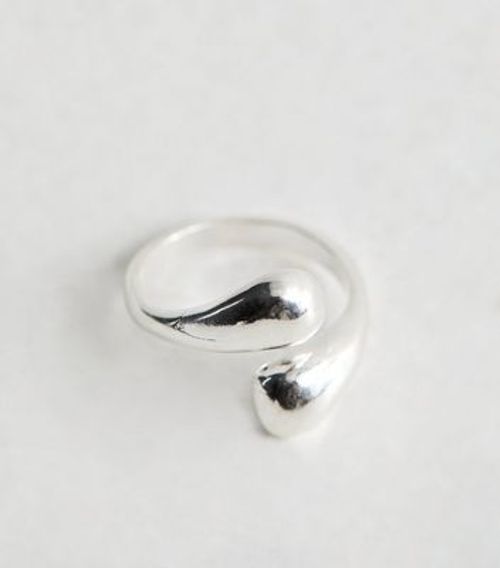 Silver Teardrop Wrap Ring New...