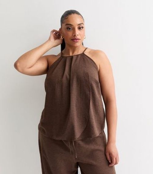 Curves Dark Brown Wrap Front...