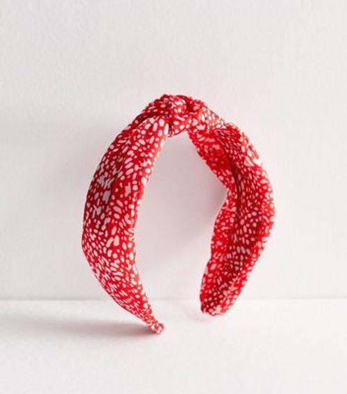 Red Animal Print Knot...