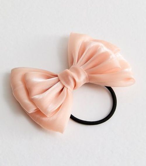 Pink Organza Bow Hair Band...