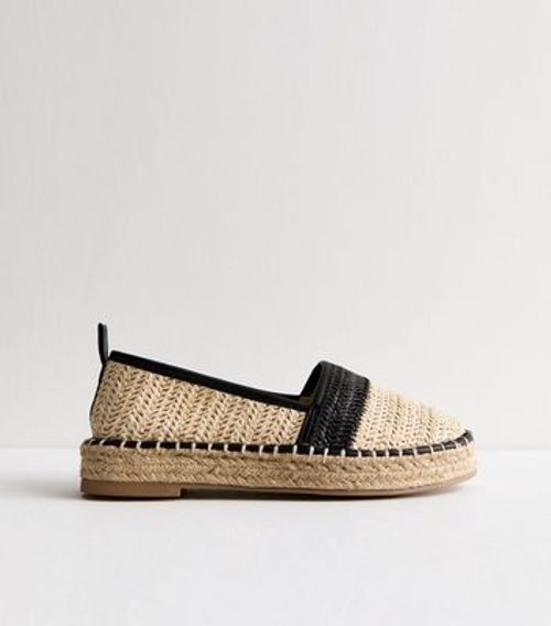 Black Raffia Closed Toe...