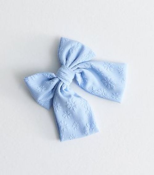 Pale Blue Textured Bow Hair...