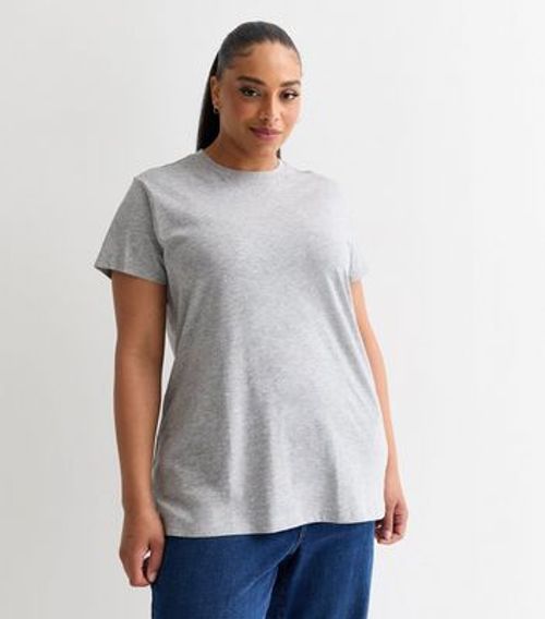 Curves Grey Cotton T-Shirt...