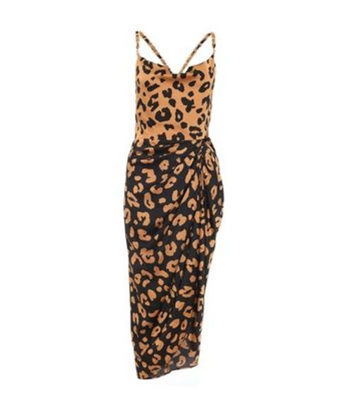 QUIZ Brown Leopard Print...