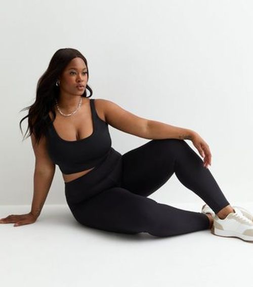 Curves Black Contour Leggings...