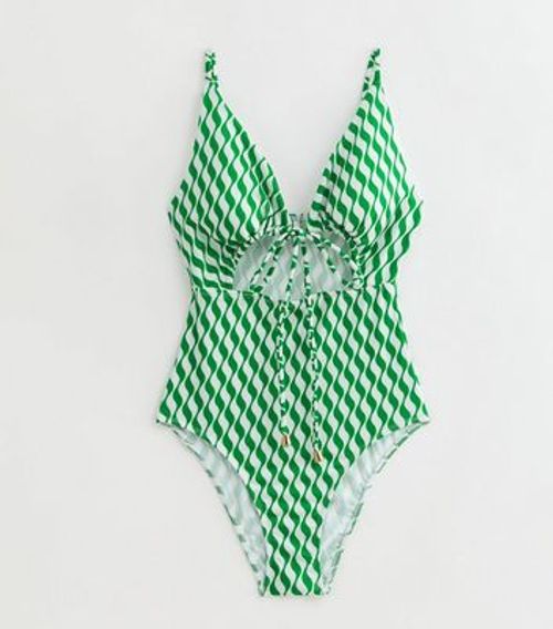 Gini London Green Wave Print...