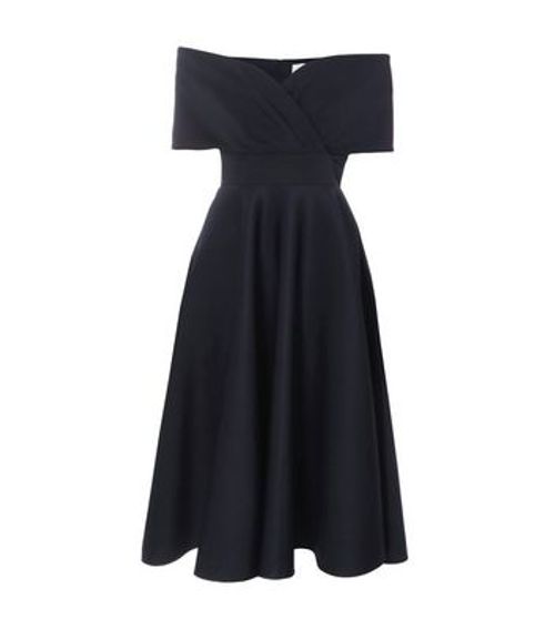 QUIZ Navy Scuba Bardot Midi...