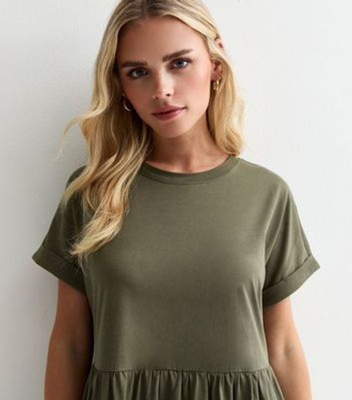 Petite Khaki Cotton Midi...