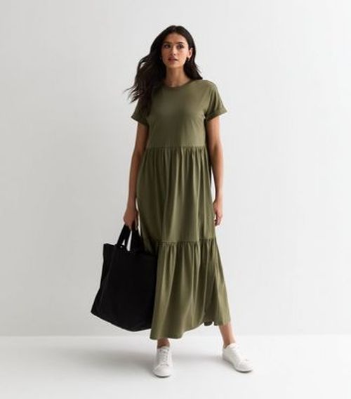 Tall Khaki Cotton Midi Smock...