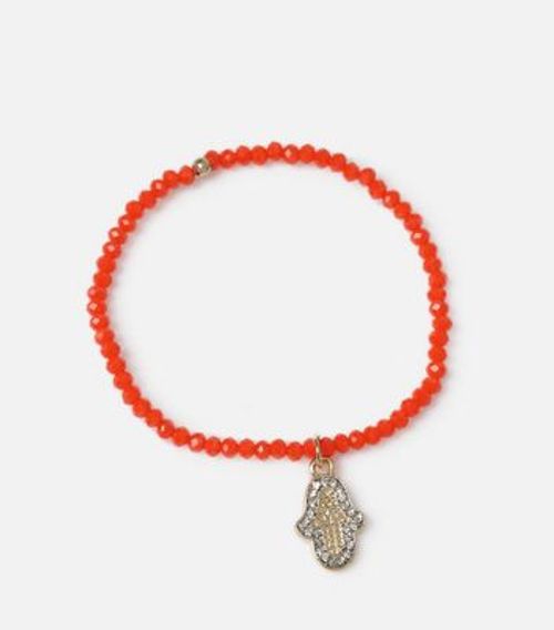 Muse Orange Beaded Hamsa Hand...