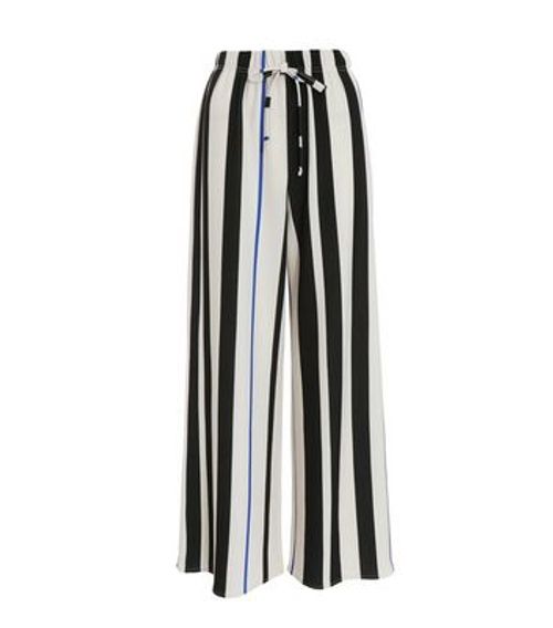 QUIZ Black White Stripe Wide...