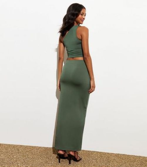 Olive Green Asymmetric Split...