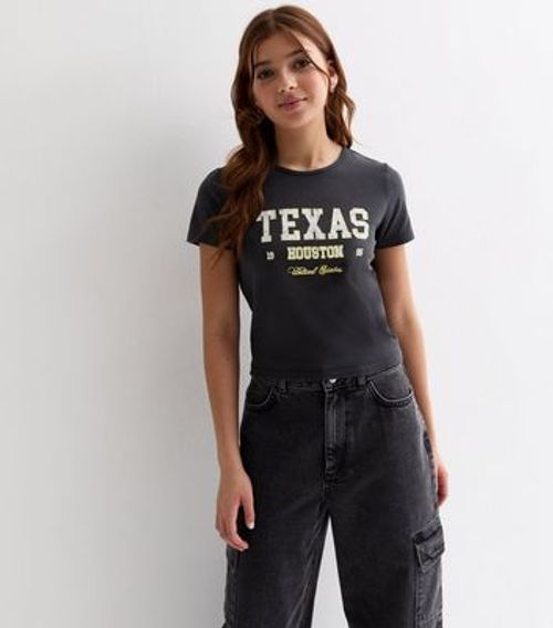 Dark Grey Texas Slogan Baby...