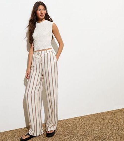 Off-White Striped High-Waist...