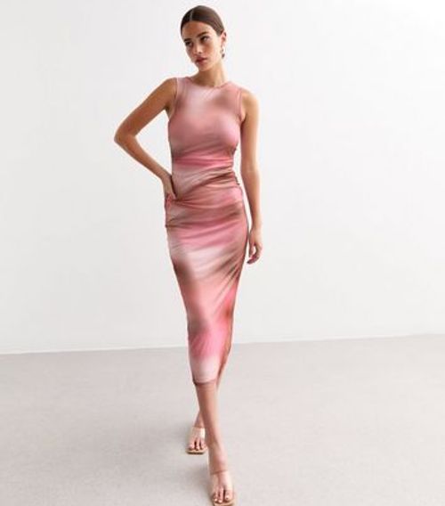 Pink Ombre Mesh Overlay...