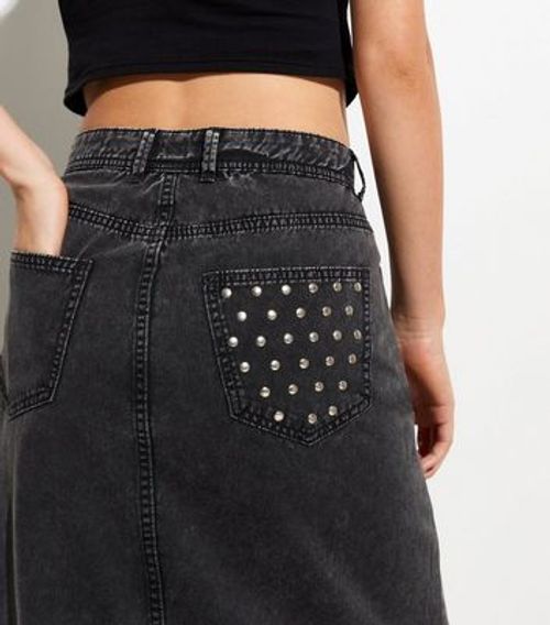 ONLY Black Slit Studded Denim...