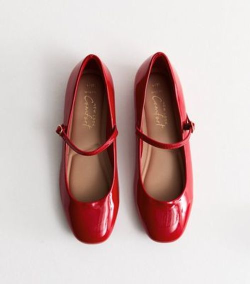 Wide Fit Red Patent Mary Jane...