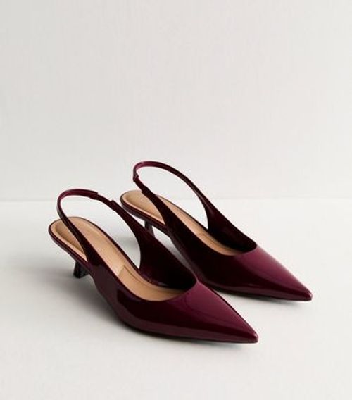 Burgundy Slingback Kitten...