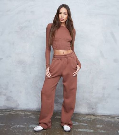 WKNDGIRL Brown Wide Leg...