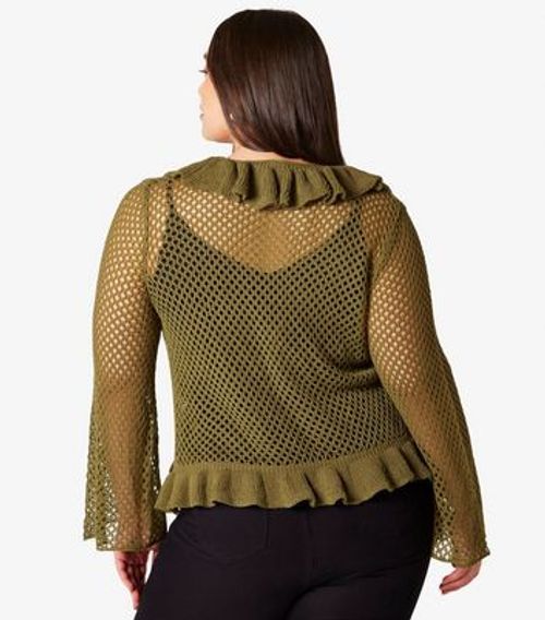 Apricot Curve Olive Knit...