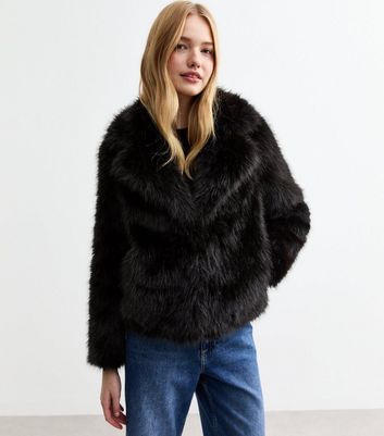 Faux fur pelted coat hot sale