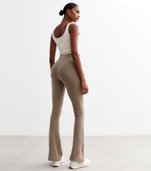 Brown High Waist Flared...