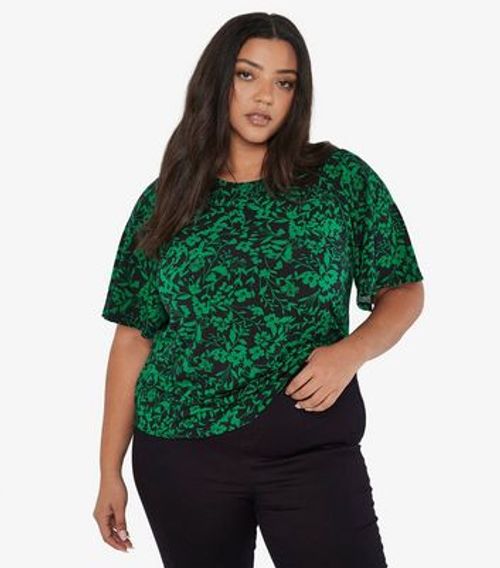 Apricot Curves Green Floral...