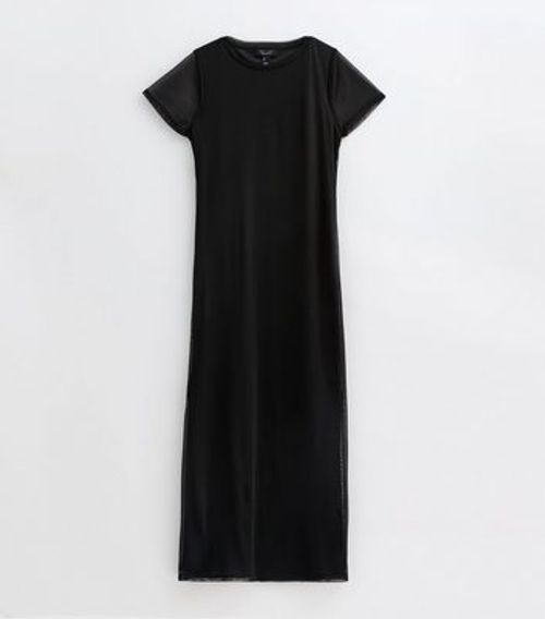 Maternity Black Cap-Sleeve...