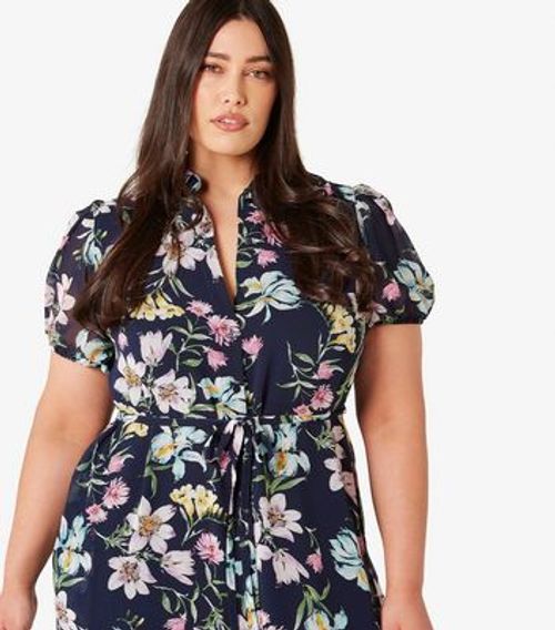 Apricot Curve Floral Shirt...