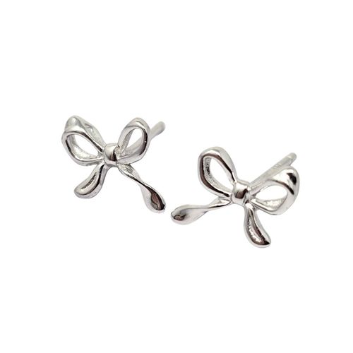 Cute Bow Tie Bowknot Silver...