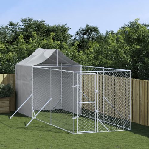 Outdoor Dog Kennel with Roof...