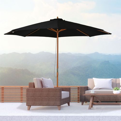 3m Fir Wooden Garden Parasol...