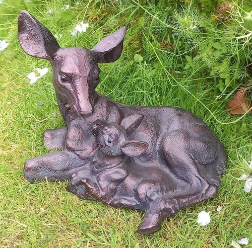 Doe and Baby Fawn Laying Deer...