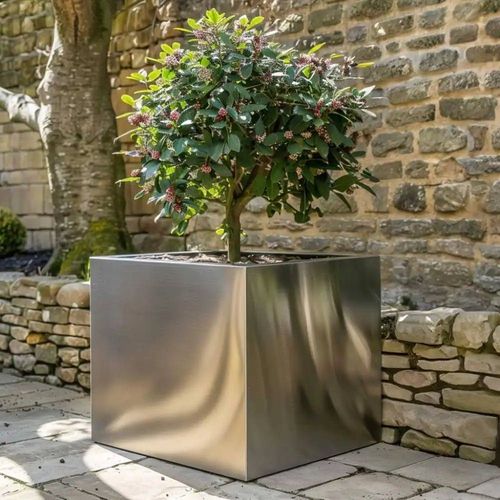 60cm Zinc Galvanised Silver...